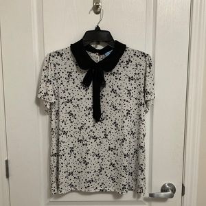 Tied Neck Floral Blouse